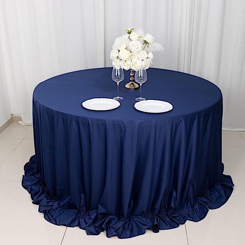 132" Scuba Polyester Round Tablecloth Wedding Table Linens