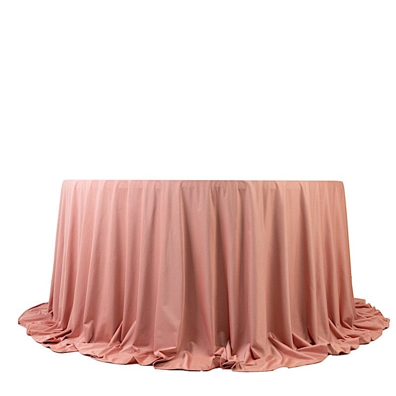 132" Scuba Polyester Round Tablecloth Wedding Table Linens TAB_SCUBA_136_080