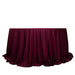 132" Scuba Polyester Round Tablecloth Wedding Table Linens TAB_SCUBA_136_BURG