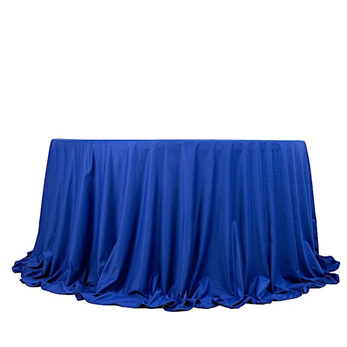 132" Scuba Polyester Round Tablecloth Wedding Table Linens TAB_SCUBA_136_ROY
