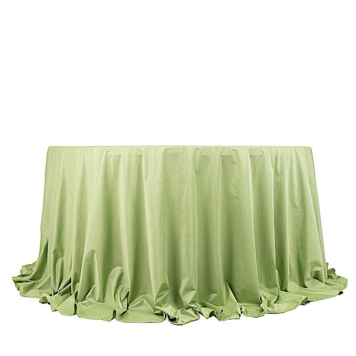 132" Scuba Polyester Round Tablecloth Wedding Table Linens TAB_SCUBA_136_SAGE