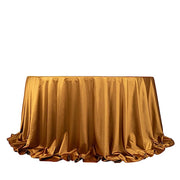 132" Scuba Polyester Round Tablecloth Wedding Table Linens TAB_SCUBA_SH_136_GOLD