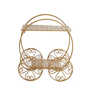 14" Cinderella Carriage 2 Tier Cupcake Dessert Display Stand - Gold CAKE_STND_COACH01_GOLD