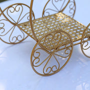 14" Cinderella Carriage 2 Tier Cupcake Dessert Display Stand - Gold CAKE_STND_COACH01_GOLD
