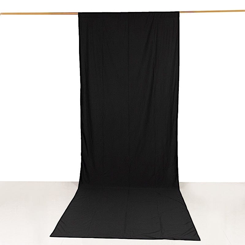 14 ft Scuba Polyester Backdrop Drape Curtain with Rod Pockets CUR_PANPOLY_5X14_BLK