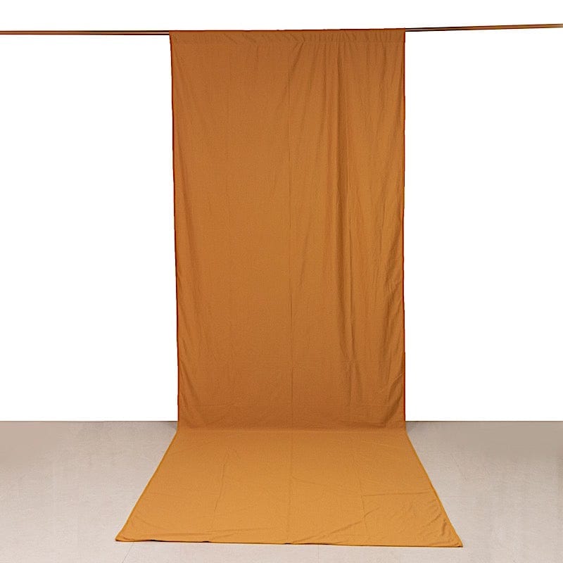 14 ft Scuba Polyester Backdrop Drape Curtain with Rod Pockets CUR_PANPOLY_5X14_GOLD