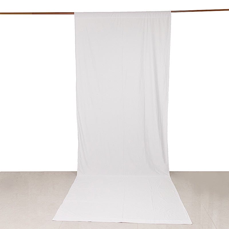 14 ft Scuba Polyester Backdrop Drape Curtain with Rod Pockets CUR_PANPOLY_5X14_WHT
