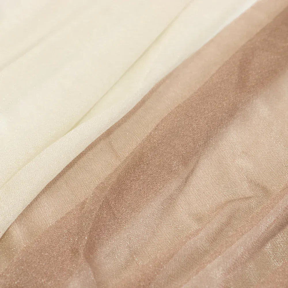 14 ft Sheer Chiffon Ruffled Table Skirt with Polyester Backing