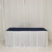 14 ft Sheer Chiffon Ruffled Table Skirt with Polyester Backing