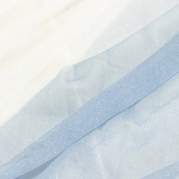 14 ft Sheer Chiffon Ruffled Table Skirt with Polyester Backing