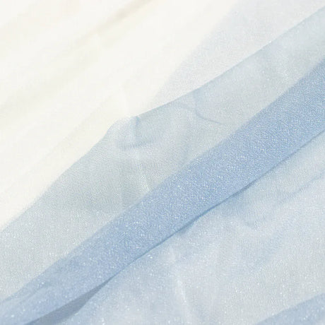 14 ft Sheer Chiffon Ruffled Table Skirt with Polyester Backing