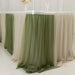 14 ft Sheer Chiffon Ruffled Table Skirt with Polyester Backing
