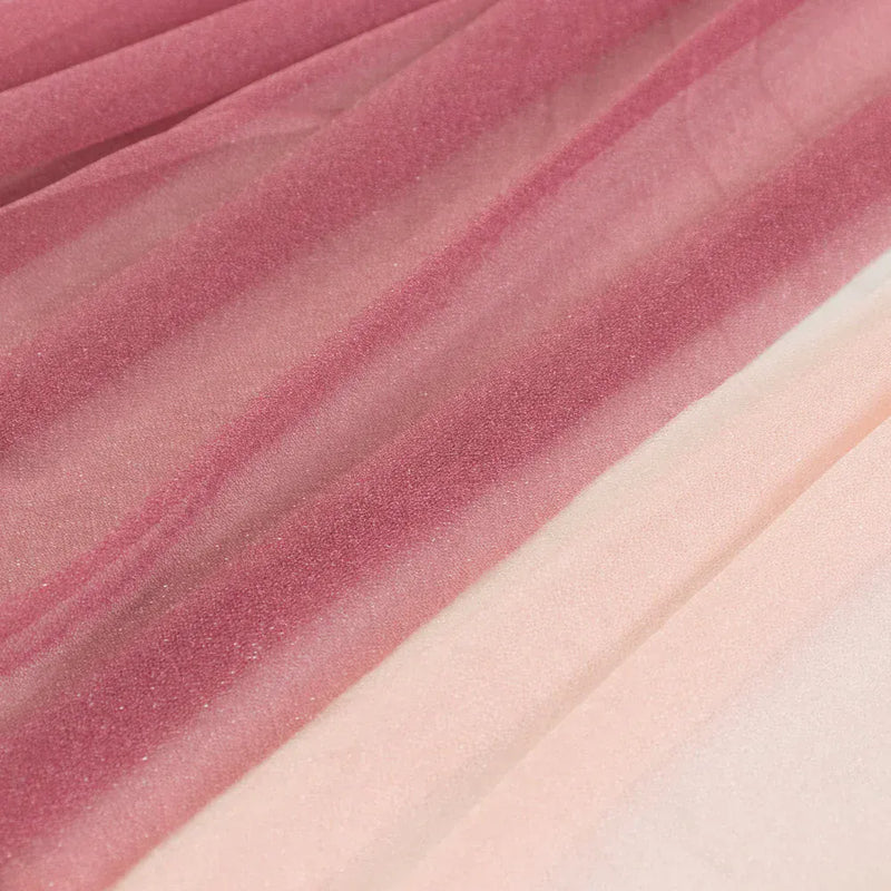 14 ft Sheer Chiffon Ruffled Table Skirt with Polyester Backing