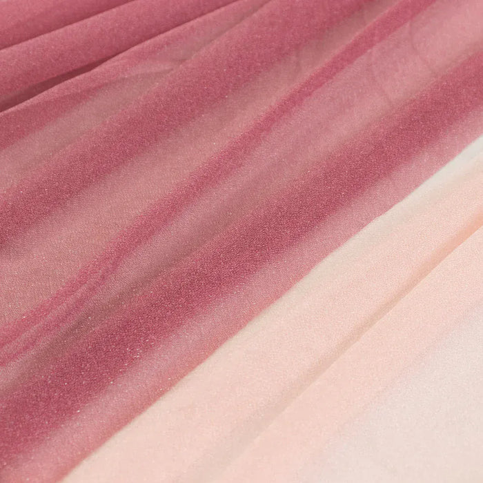 14 ft Sheer Chiffon Ruffled Table Skirt with Polyester Backing