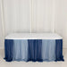 14 ft Sheer Chiffon Ruffled Table Skirt with Polyester Backing