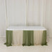 14 ft Sheer Chiffon Ruffled Table Skirt with Polyester Backing