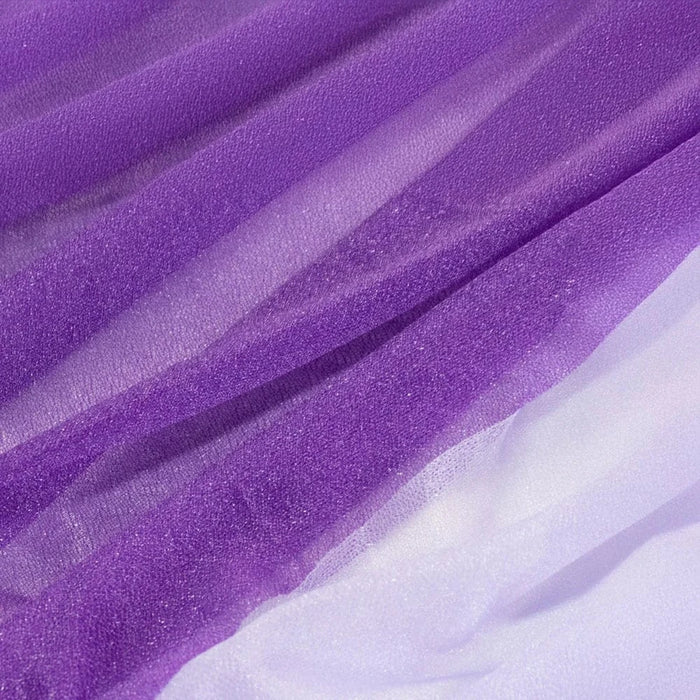 14 ft Sheer Chiffon Ruffled Table Skirt with Polyester Backing