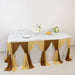 14 ft Sheer Chiffon Ruffled Table Skirt with Polyester Backing