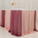 14 ft Sheer Chiffon Ruffled Table Skirt with Polyester Backing