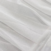 14 ft Sheer Chiffon Ruffled Table Skirt with Polyester Backing
