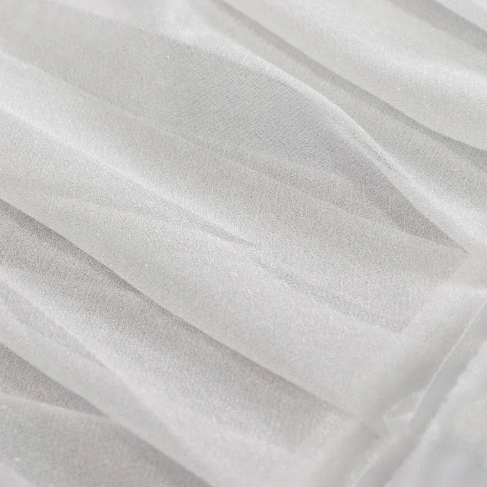 14 ft Sheer Chiffon Ruffled Table Skirt with Polyester Backing