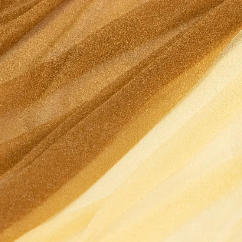 14 ft Sheer Chiffon Ruffled Table Skirt with Polyester Backing