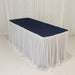 14 ft Sheer Chiffon Ruffled Table Skirt with Polyester Backing