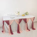 14 ft Sheer Chiffon Ruffled Table Skirt with Polyester Backing