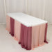 14 ft Sheer Chiffon Ruffled Table Skirt with Polyester Backing