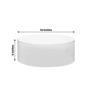 14" Round Acrylic Cake Stand Pedestal Riser with Hollow Bottom - Clear PROP_BOX_001R_14_CLR