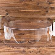 14" Round Acrylic Cake Stand Pedestal Riser with Hollow Bottom - Clear PROP_BOX_001R_14_CLR