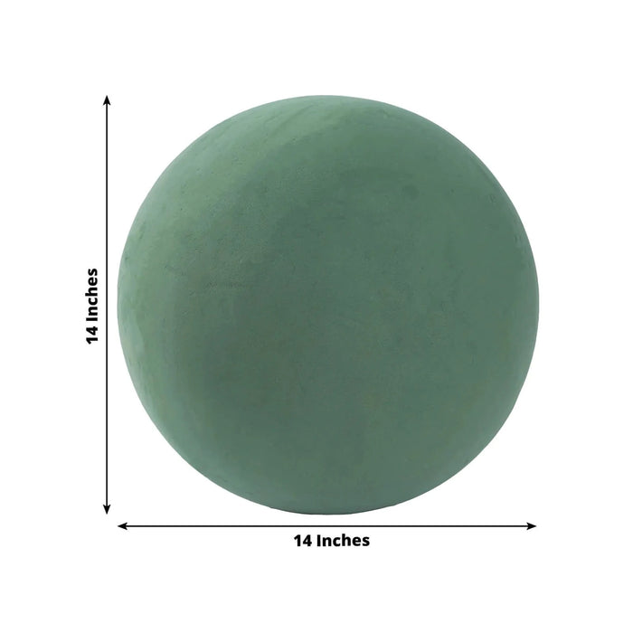 14" Round Wet Foam Ball DIY Floral Decorations - Green FOAM_ARTI_BALL01_14