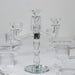 14" tall 3 Arm Crystal Glass Candelabra Taper Candle Holder with Hanging Prisms - Clear CHDLR_GLAS_042_3_CLR
