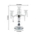 14" tall 3 Arm Crystal Glass Candelabra Taper Candle Holder with Hanging Prisms - Clear CHDLR_GLAS_042_3_CLR
