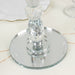 14" tall 5 Arm Crystal Glass Candelabra Taper Candle Holder with Hanging Prisms - Clear CHDLR_GLAS_042_5_CLR