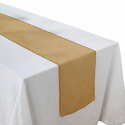 14"x108" Faux Burlap Polyester Table Runner