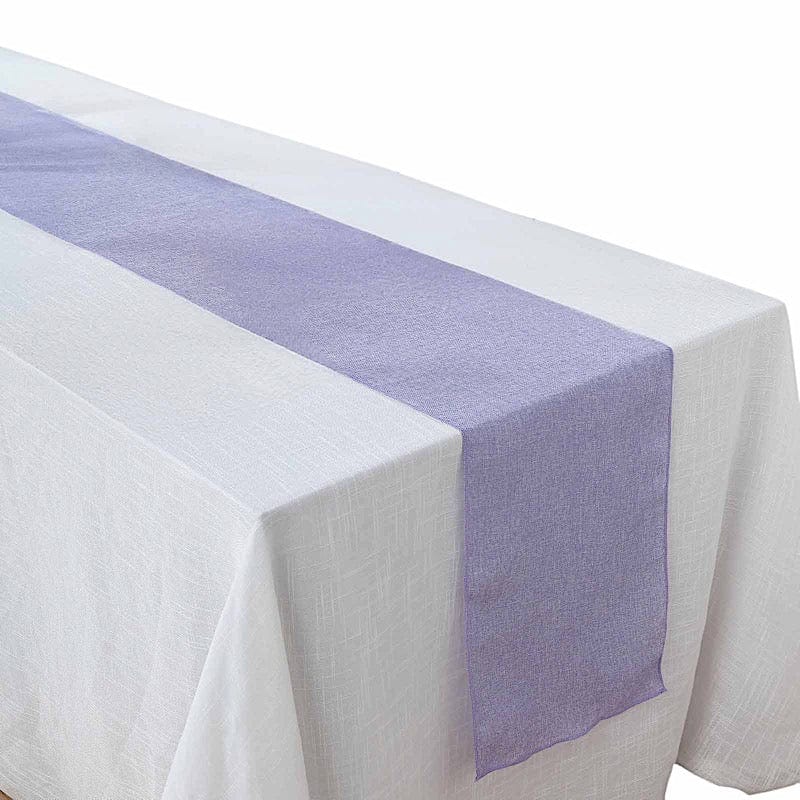 14"x108" Faux Burlap Polyester Table Runner