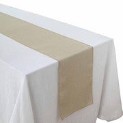 14"x108" Faux Burlap Polyester Table Runner