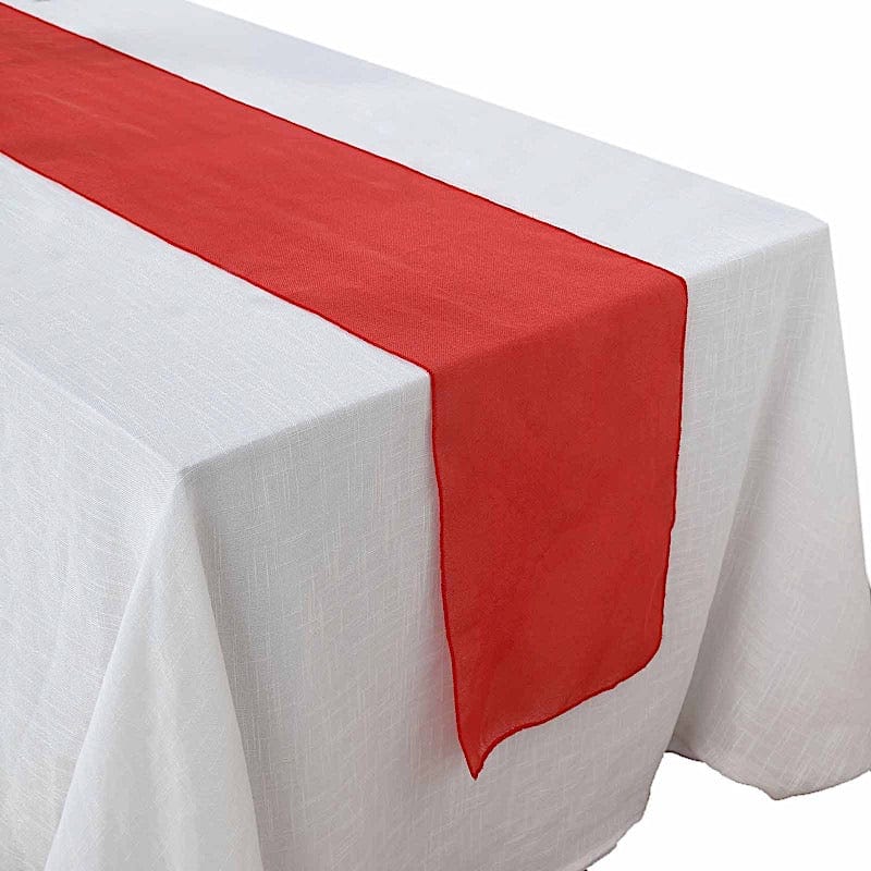 14"x108" Faux Burlap Polyester Table Runner