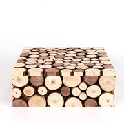 14"x14" Wooden Cake Stand Square Design - Natural PROP_BOX_WOD01_1414_NAT