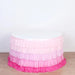 14ft 5-tier Chiffon Ruffled Tutu Table Skirt with Satin Backing - Pink SKT_CHIF01_PINK