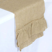 14x108" Burlap Table Top Runner Wedding Decorations RUN_JUTE_RUF_NAT