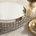 15.5" wide Metal Wedding Cake Stand with Crystal Beads