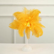15" LED Ostrich Feather Table Lamp Desk Light Table Centerpiece