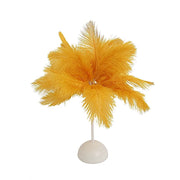 15" LED Ostrich Feather Table Lamp Desk Light Table Centerpiece