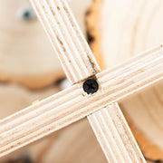 15" Round 4-Tier Farmhouse Style Wood Slice Cupcake Stand Holder - Natural CAKE_WOD016_10_NAT