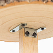 15" Round 4-Tier Farmhouse Style Wood Slice Cupcake Stand Holder - Natural CAKE_WOD016_10_NAT