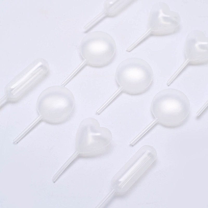 150 Mini 4ml Plastic Dessert Toppers Disposable Cupcake Pipette Flavor Infusers - Clear DSP_DST_YY01_CLR