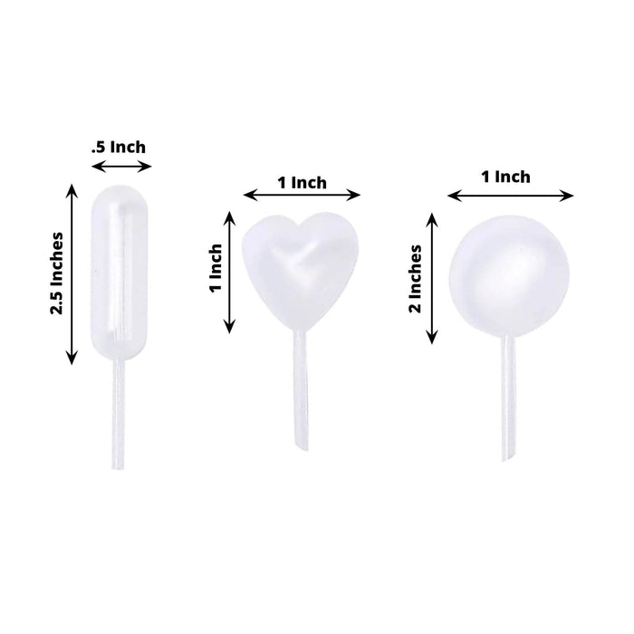150 Mini 4ml Plastic Dessert Toppers Disposable Cupcake Pipette Flavor Infusers - Clear DSP_DST_YY01_CLR