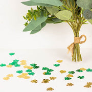 15g Metallic Tropical Leaves Confetti Party Decorations - Green and Gold CONF_LEAF_SET_GNGD